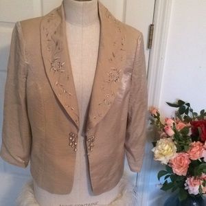Nina massini 3 piece blazer & skirt cream set 16
